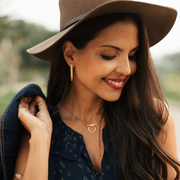 Purpose Jewelry Handmade Hamada Earrings - Picture 3 of 4